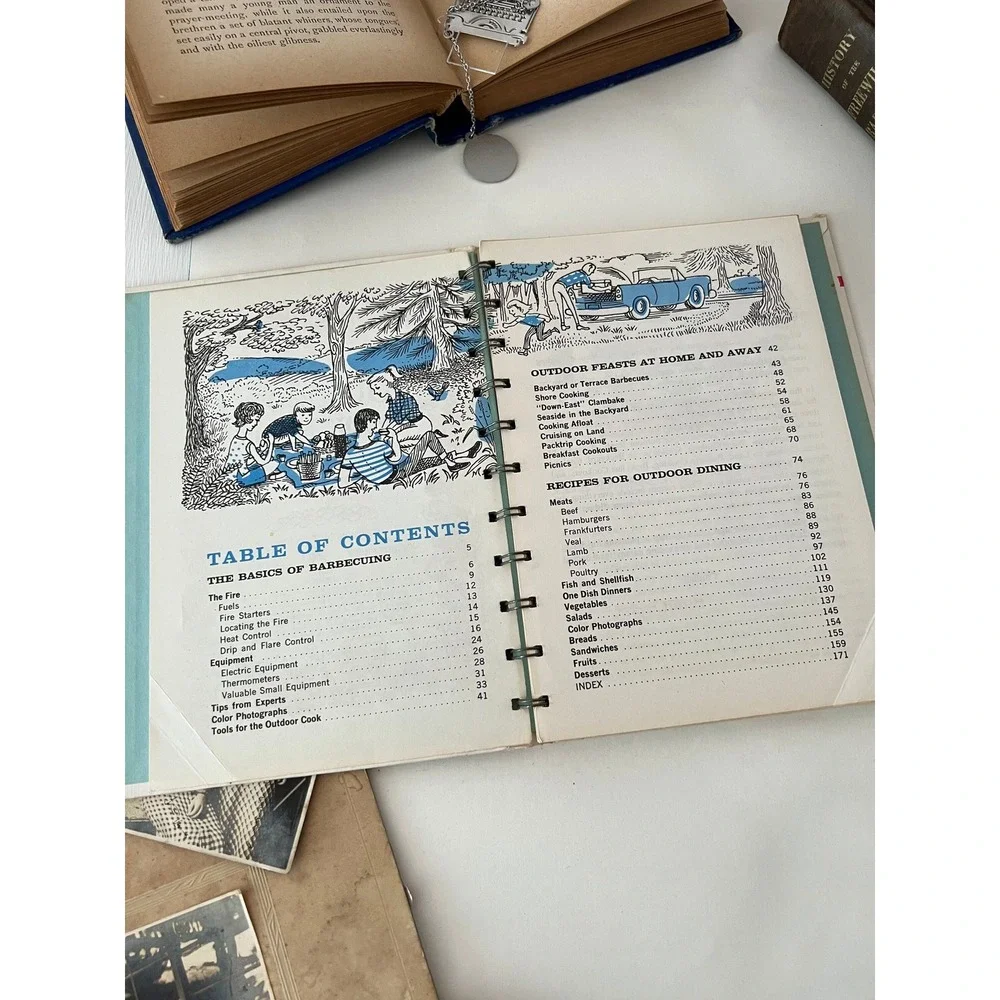 Betty Crocker Outdoor Cook Book Multi Color 1961 First Edition Spiral Bound‎